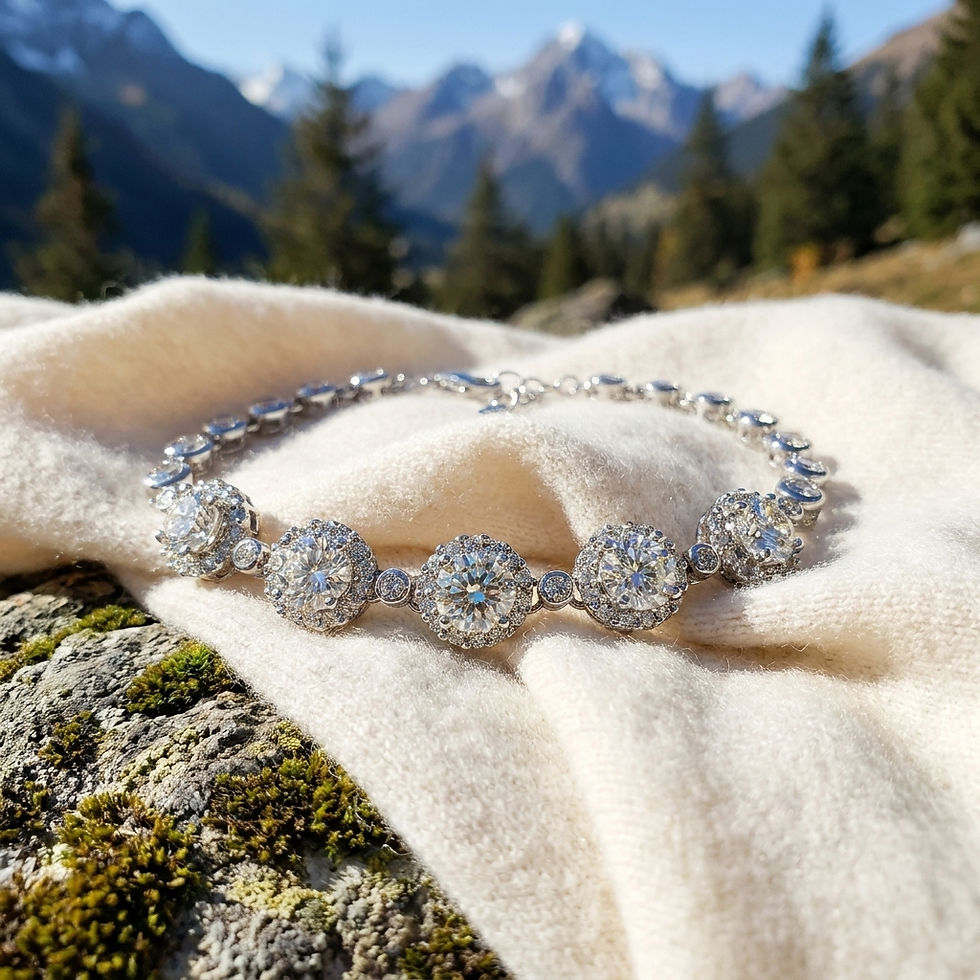 Miniatura: diamondshero.it bracciale tennis bracelet oro argento brillante diamante moissanite diamond silver