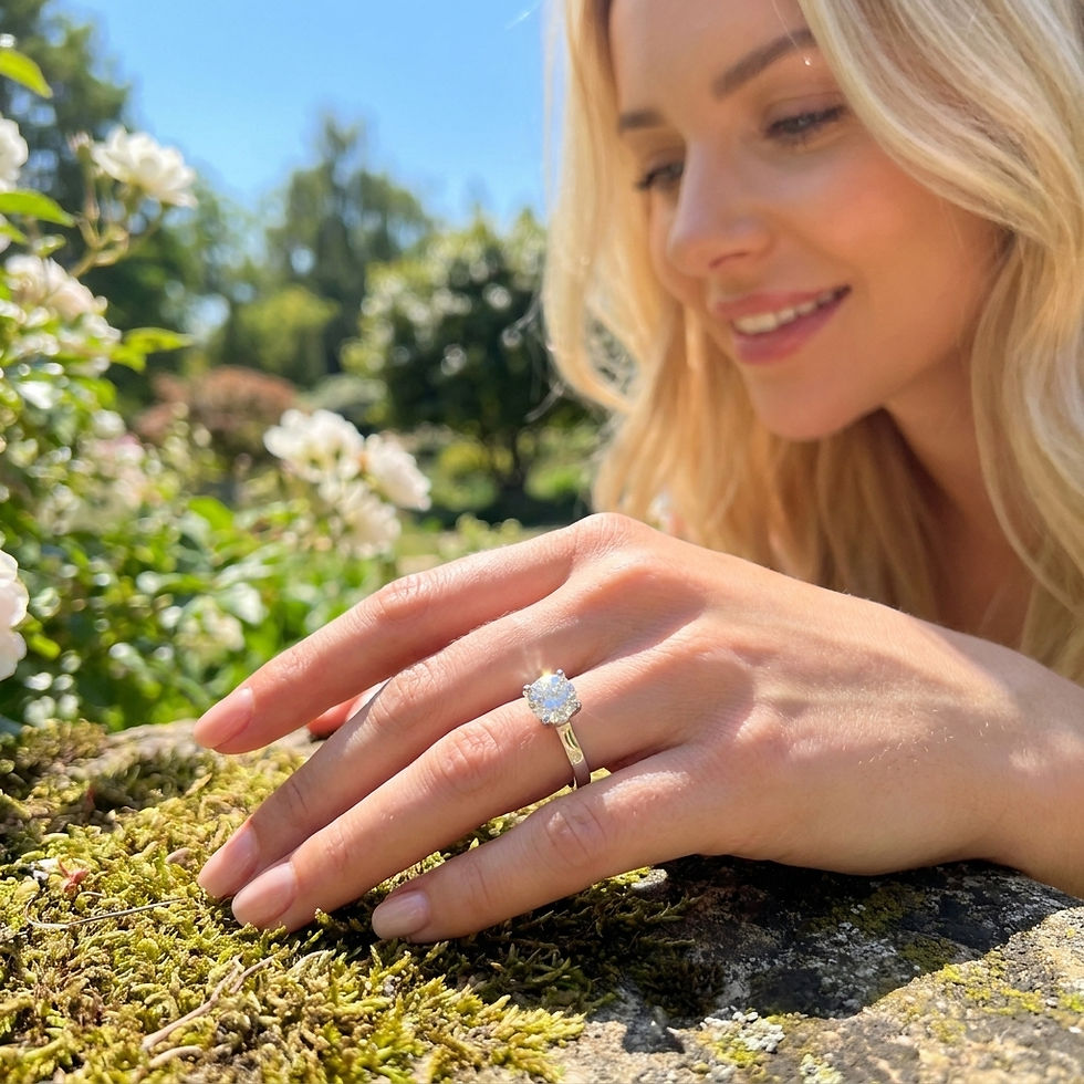 diamondshero.it anello solitario argento oro diamante brillante moissanite round rotondo tiffany ring diamond silver gold