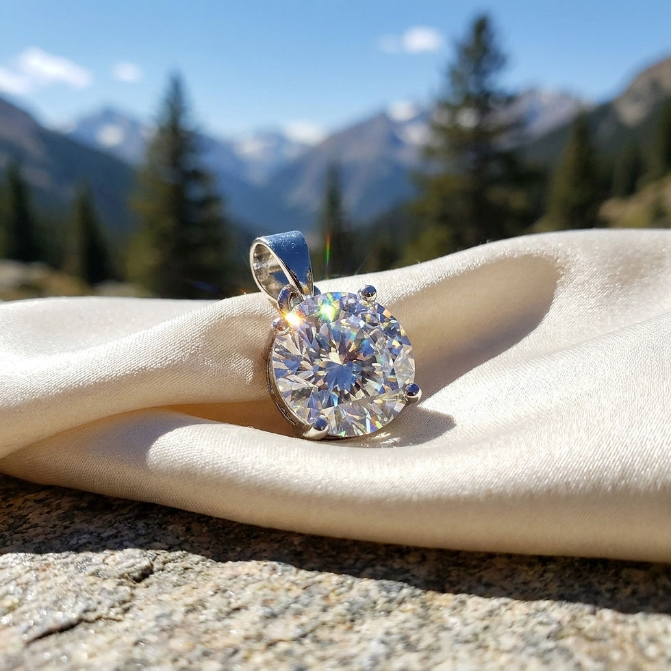 diamondshero.it pendente punto luce oro argento brillante diamante moissanite diamond ring silver pendant