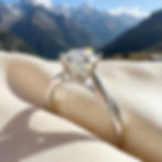 diamondshero.it anello solitario argento oro moissanite diamante diamond silver gold ring