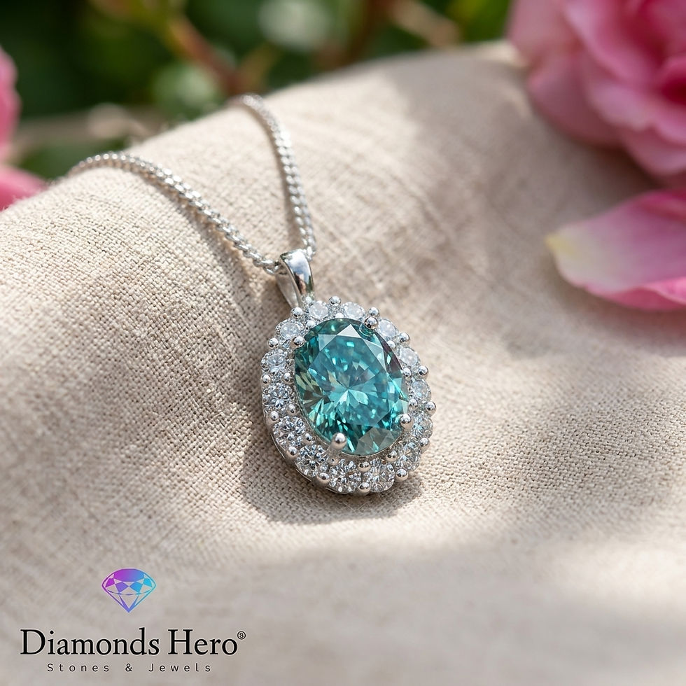 diamondshero.it pendente punto luce oro argento brillante diamante verde blu green moissanite diamond ring silver pendant