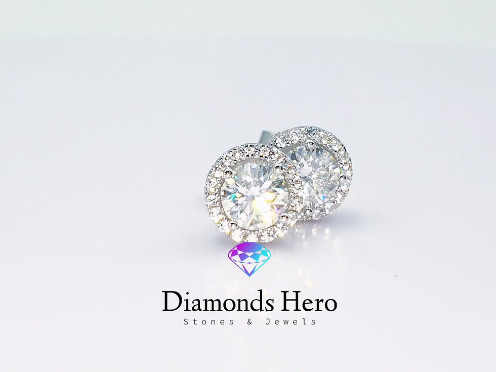Miniatura: diamondshero.it orecchini earrings punto luce oro argento brillante diamante moissanite diamond  silver