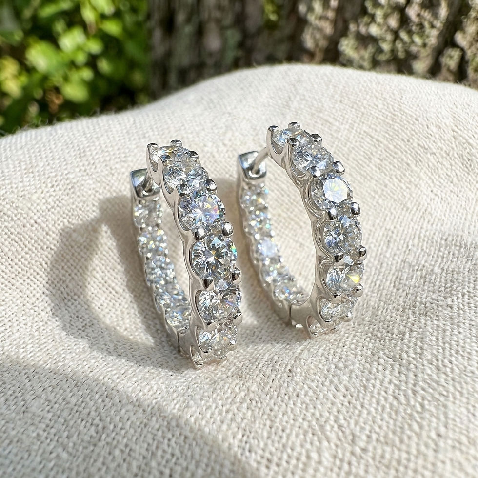 diamondshero.it orecchini monachella earrings punto luce oro argento brillante diamante moissanite diamond silver