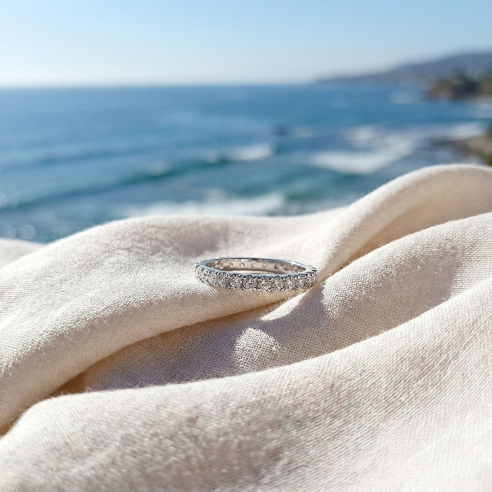 Miniatura: Anello veretta eternity oro argento brillante diamante moissanite diamond ring silver