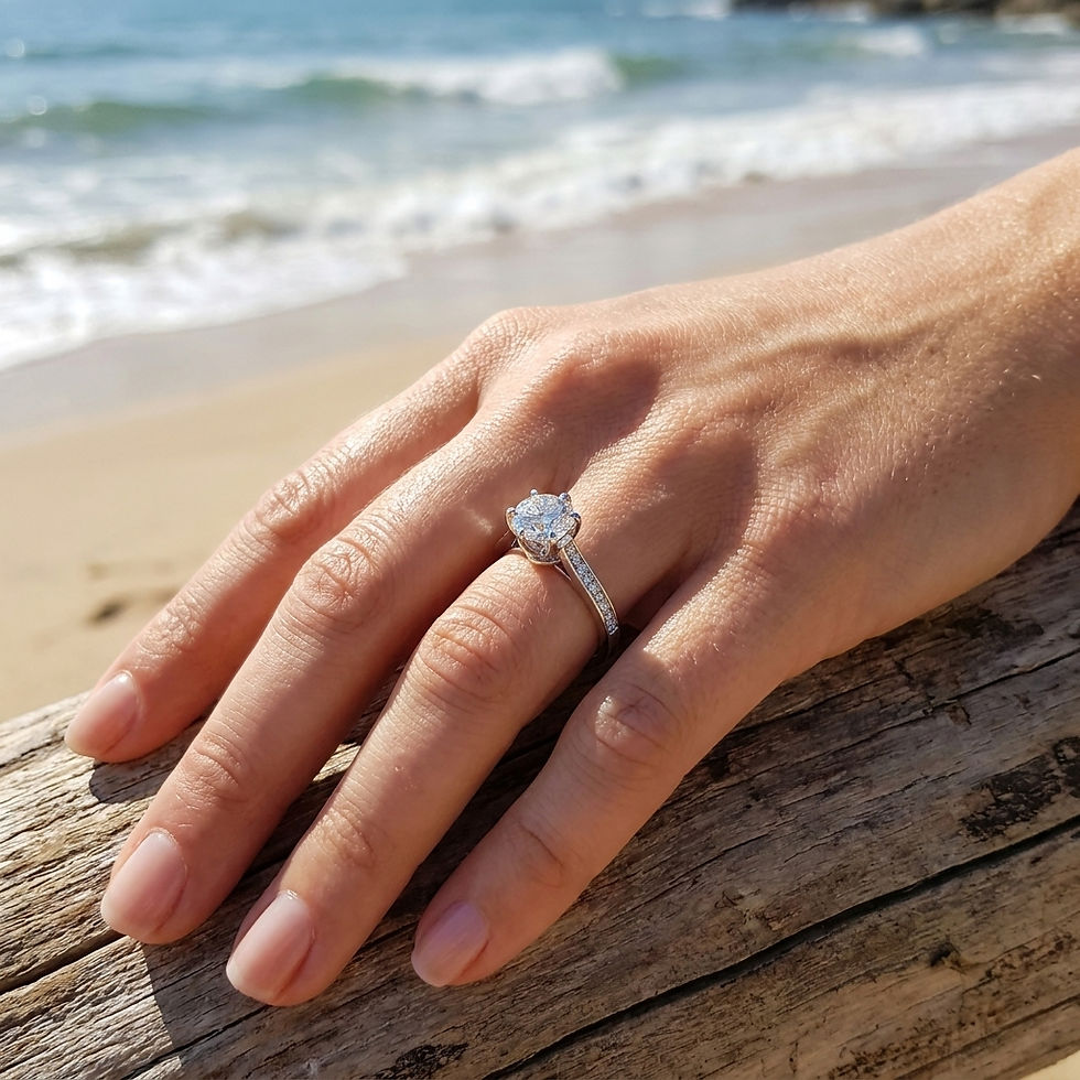 diamondshero.it anello solitario diamante moissanite taglio round cut ring silver gold diamond