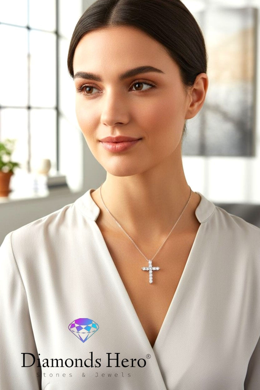 Miniatura: pendente punto luce oro argento brillante diamante moissanite diamond ring silver pendant