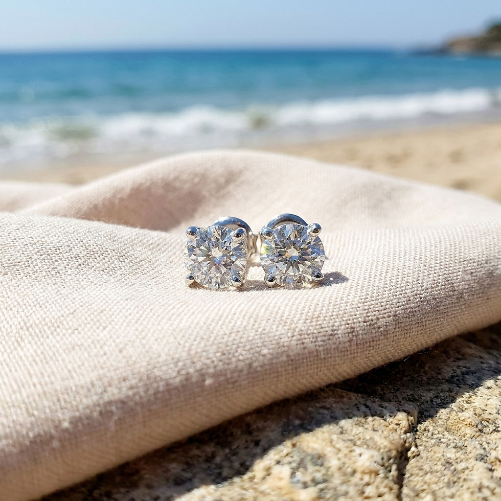 Miniatura: diamondshero.it orecchini earrings punto luce oro argento brillante diamante moissanite diamond  silver