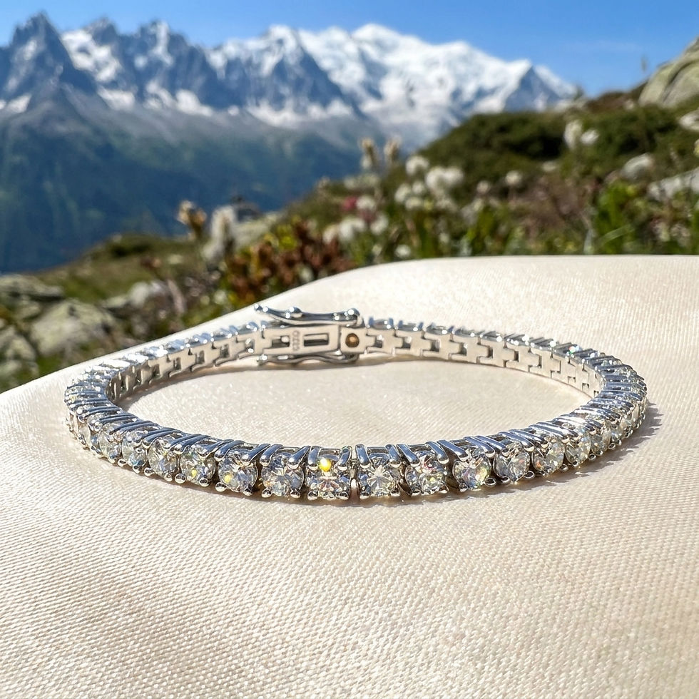 Miniatura: diamondshero.it bracciale tennis bracelet oro argento brillante diamante moissanite diamond silver