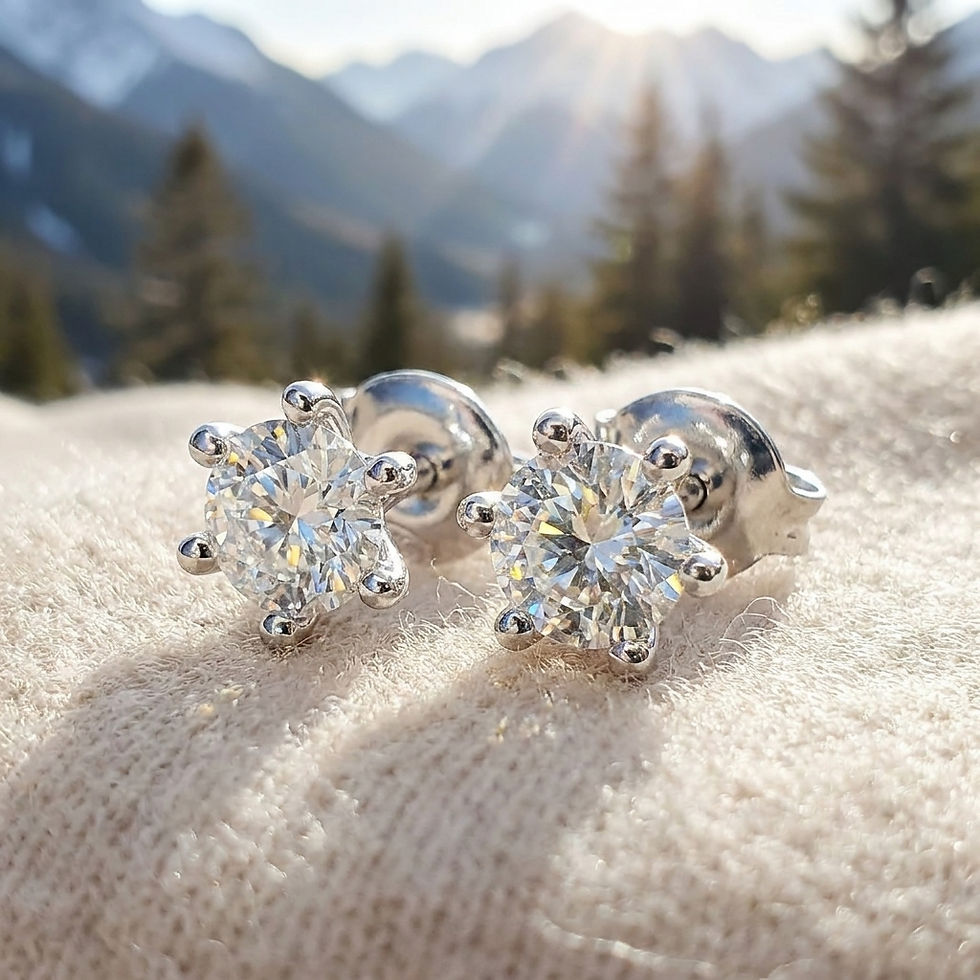 diamondshero.it orecchini earrings punto luce oro argento brillante diamante moissanite diamond silver
