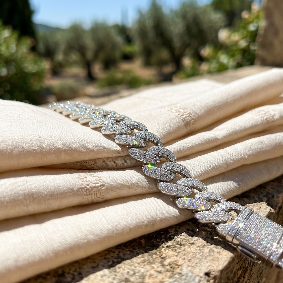 Miniatura: diamondshero.it bracciale tennis bracelet cuban chain moissanite oro argento brillante diamante diamond silver gold