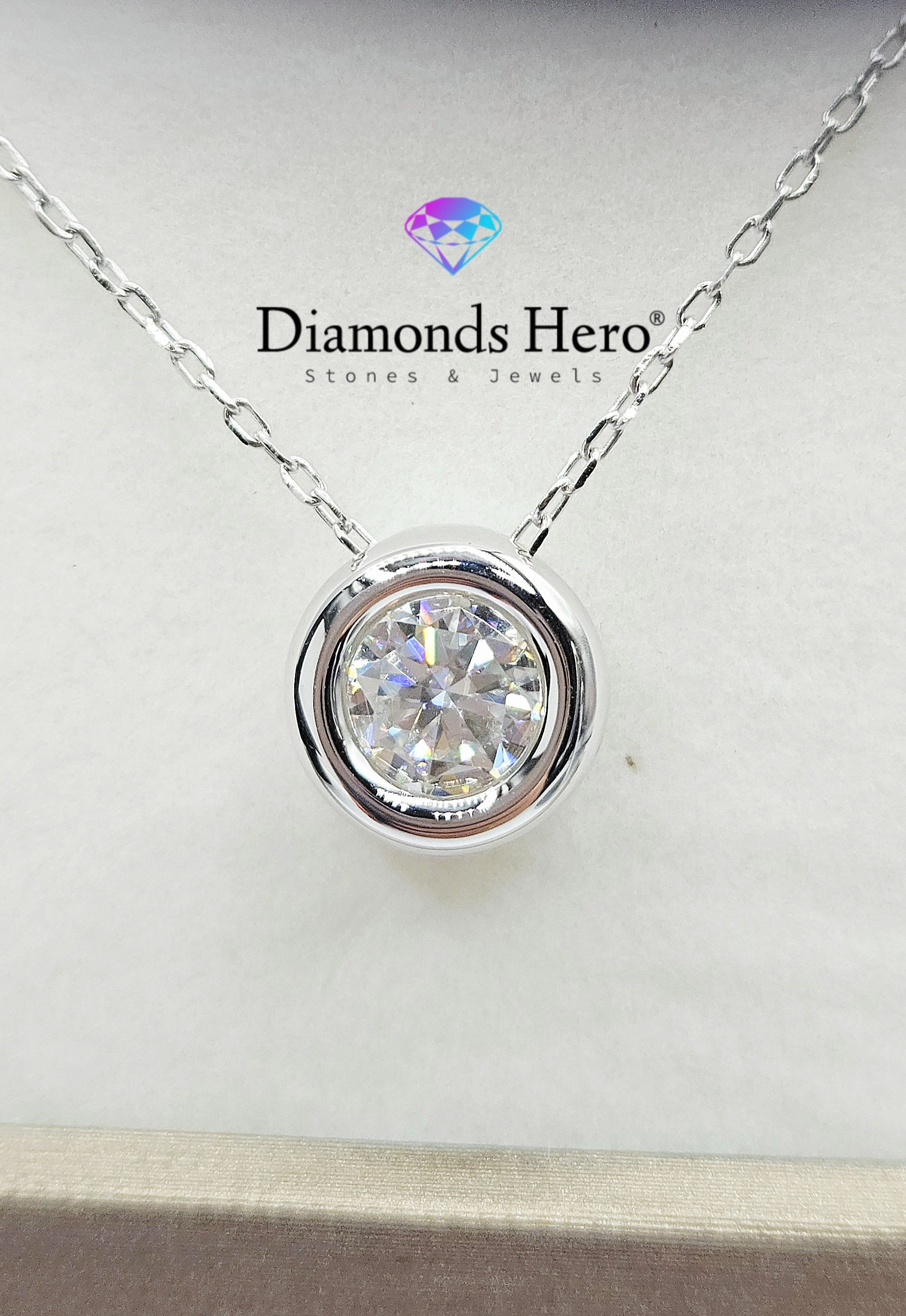 pendente punto luce oro argento brillante diamante moissanite diamond ring silver pendant