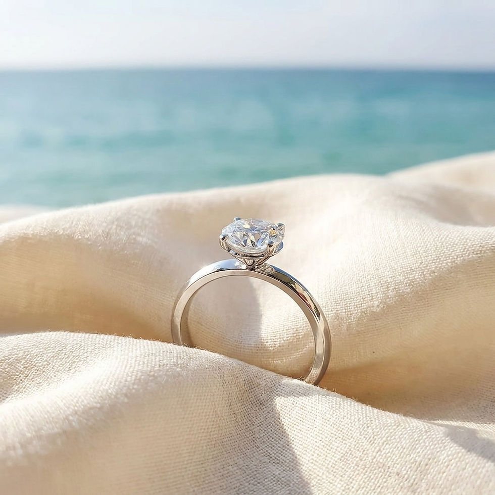 diamondshero.it anello solitario diamante moissanite taglio round cut ring silver gold diamond