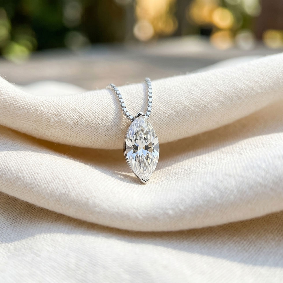 diamondshero.it pendente punto luce marquise oro argento brillante diamante moissanite diamond ring silver pendant