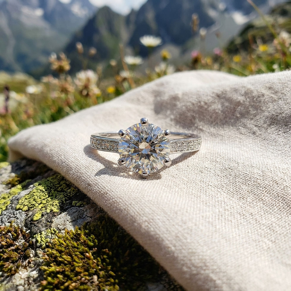 Miniatura: anello solitario argento oro diamante brillante moissanite round rotondo tiffany ring diamond silver gold