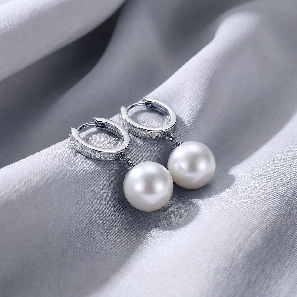 Miniatura: Perlevere.it Orecchini con perle bianche monachella