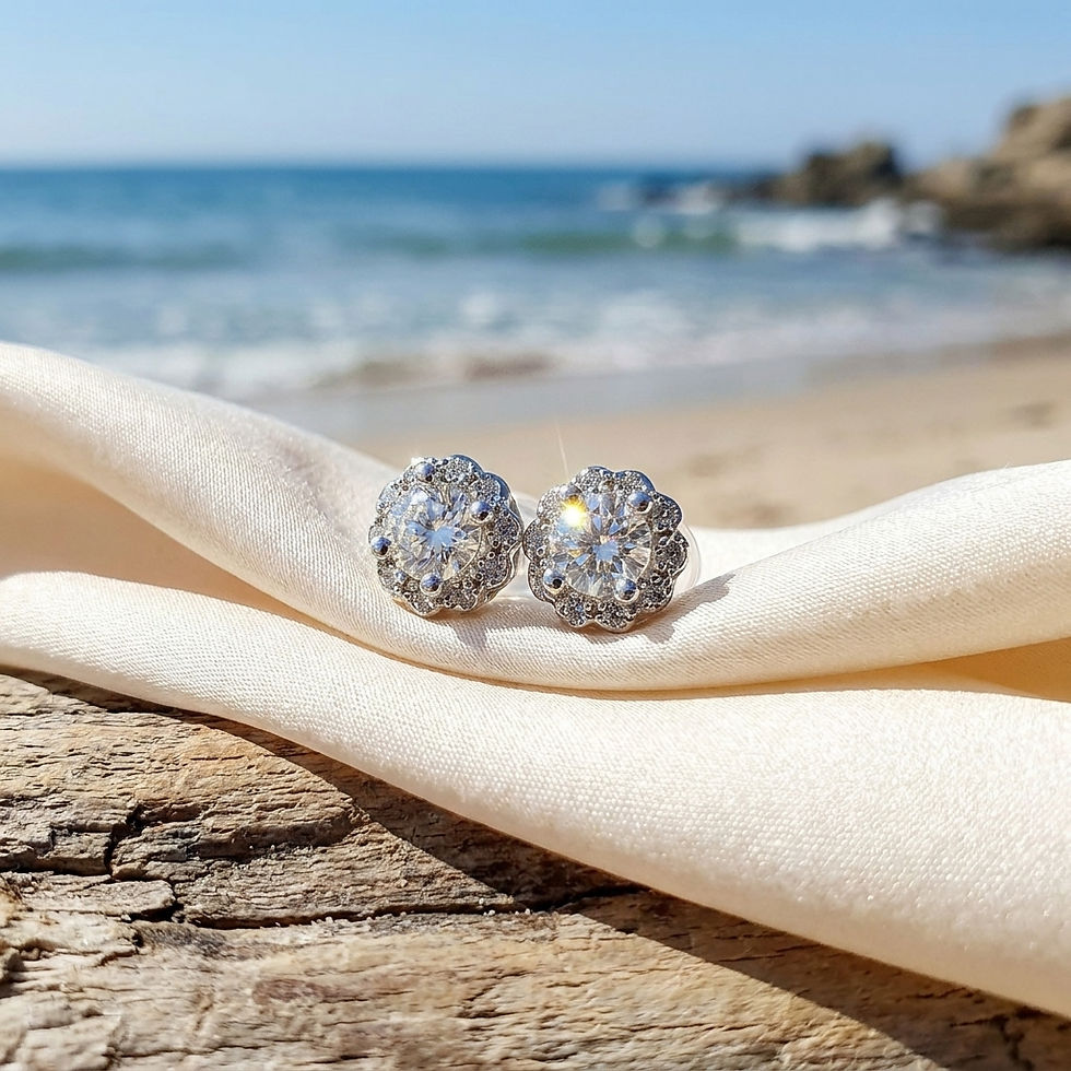 diamondshero.it orecchini earrings punto luce oro argento brillante diamante moissanite diamond silver