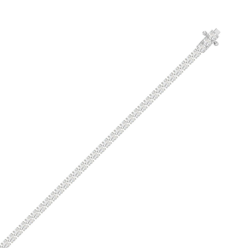 Miniatura: diamondshero.it bracciale tennis bracelet oro argento brillante diamante lab grown diamond silver