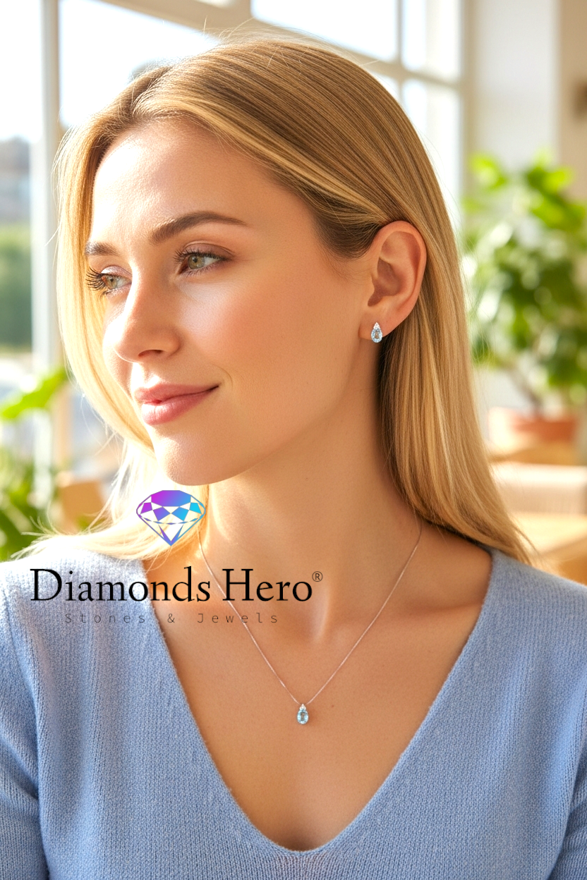 Miniatura: www.diamondshero.it parure acquamarina e diamanti oro argento brillante diamante moissanite diamond ring silver pendant