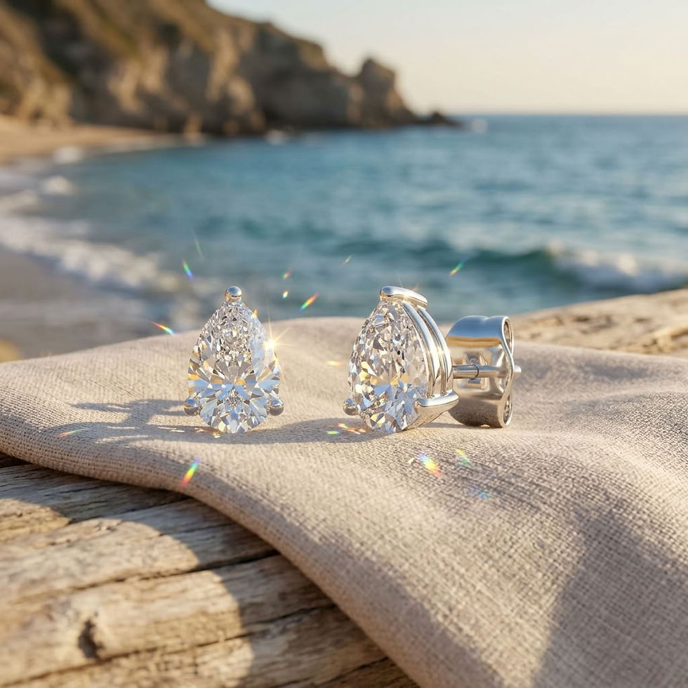 diamondshero.it orecchini earrings punto luce oro argento brillante pera pear diamante lab grown igi diamond gold