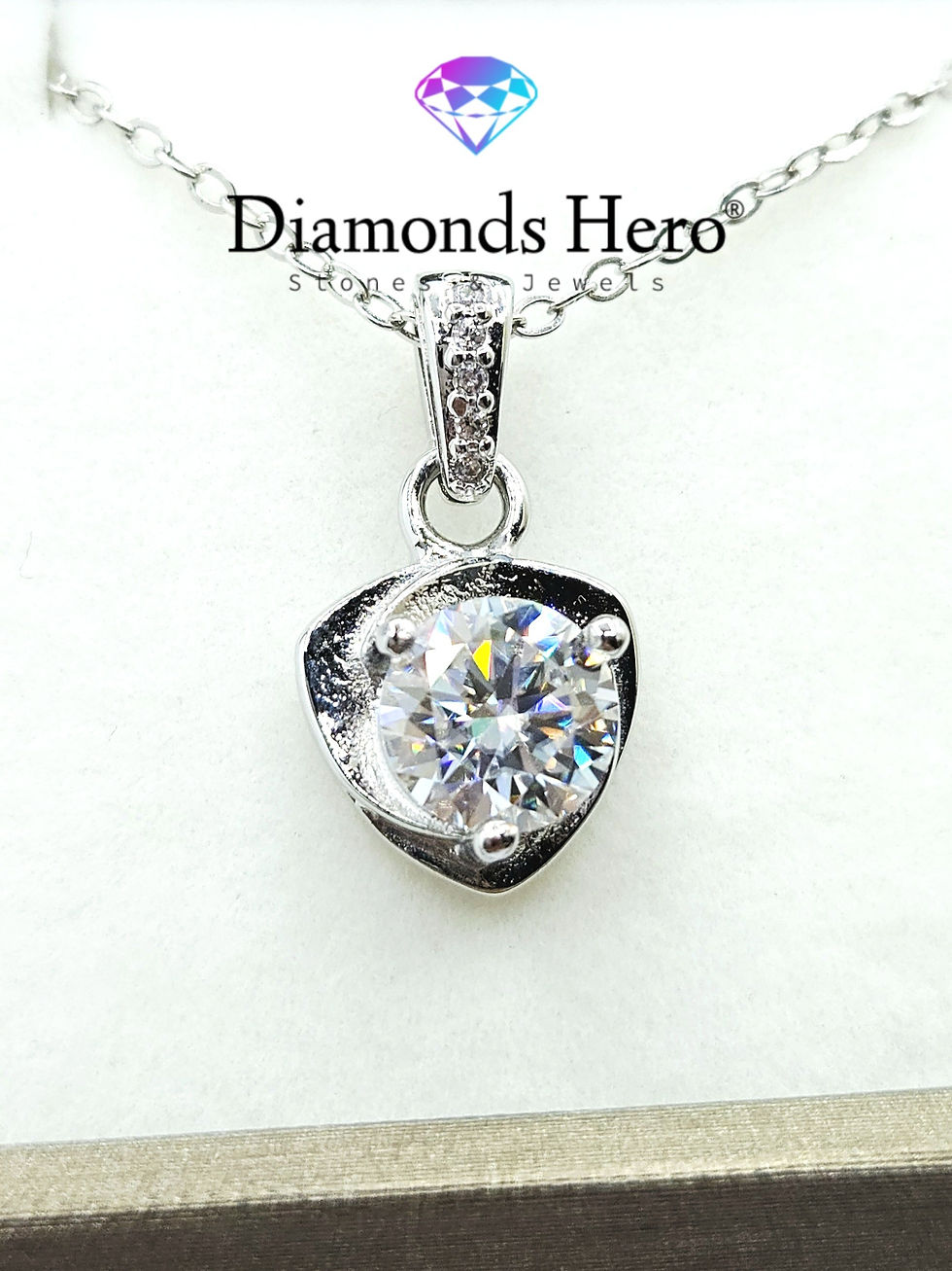 pendente punto luce oro argento brillante diamante moissanite diamond ring silver pendant