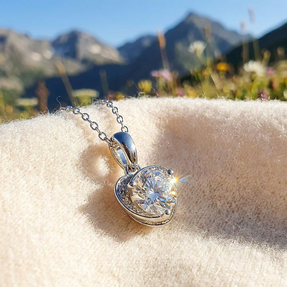 diamondshero.it pendente cuore argento oro moissanite diamante diamond moissanit gold silver heart pendant