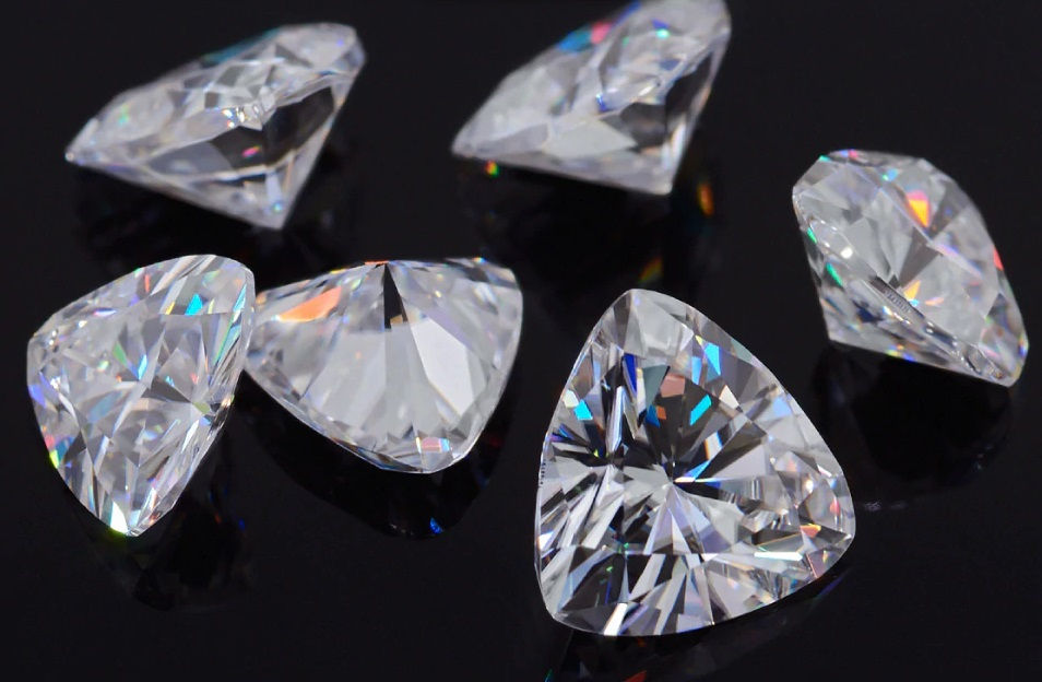 Miniatura: Diamondshero.it brillante in moissanite diamante taglio trillion cut