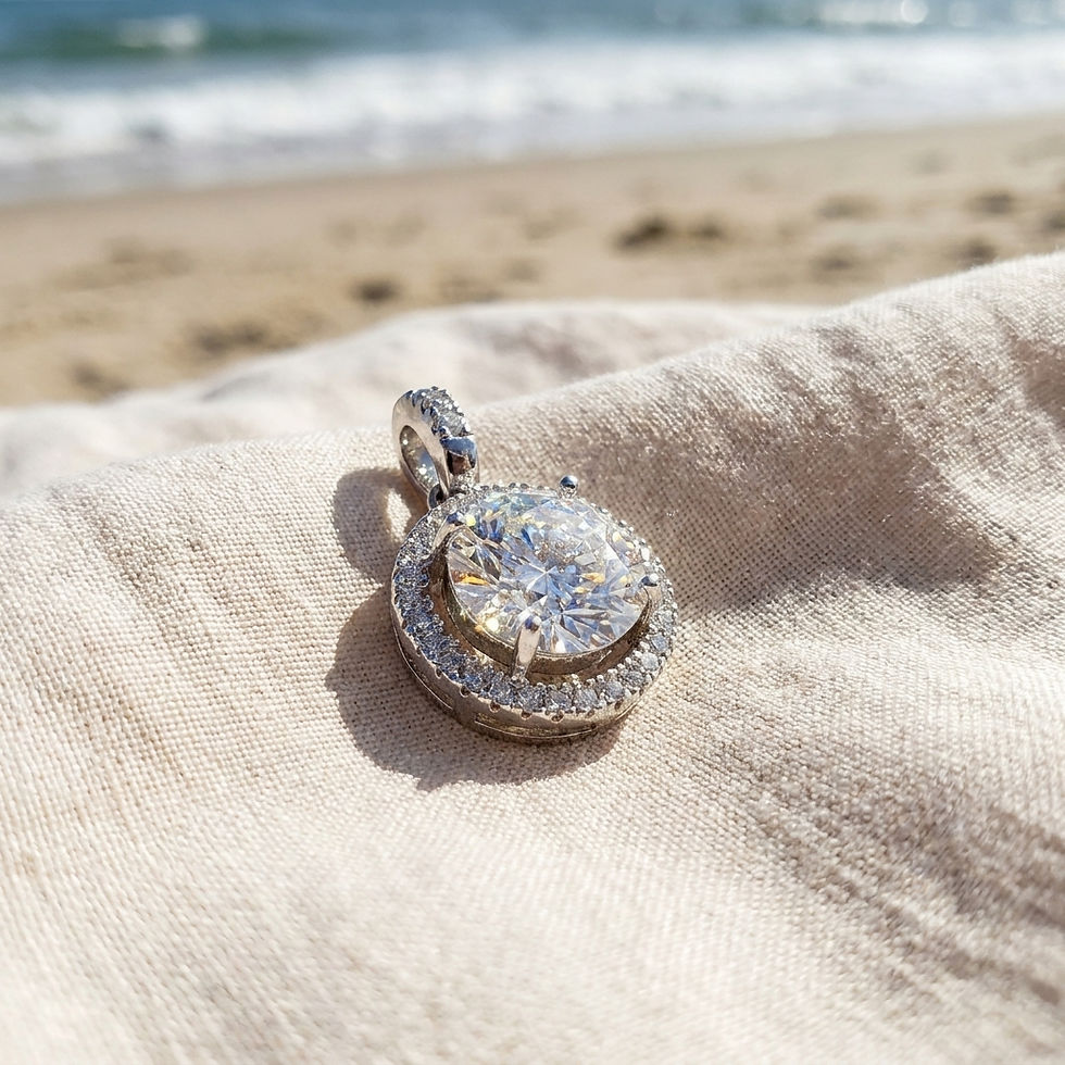 Miniatura: diamondshero.it pendente punto luce oro argento brillante diamante moissanite diamond ring silver pendant