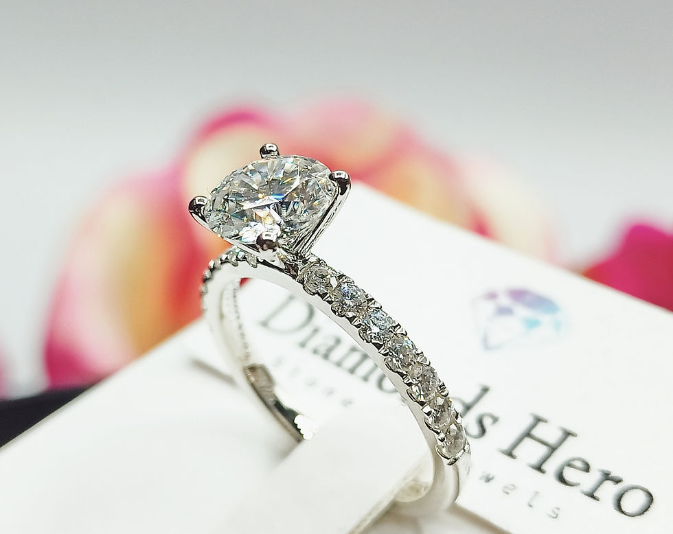 Miniatura: anello solitario argento oro diamante brillante moissanite round rotondo tiffany ring diamond silver gold