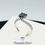 Miniatura: diamondshero.it anello solitario argento oro diamante brillante moissanite round rotondo nero black ring diamond silver gold