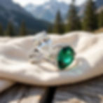 anello Megan Fox diamanti e smeraldo Moi Et Toi Ring Emerald Diamonds Moissanite