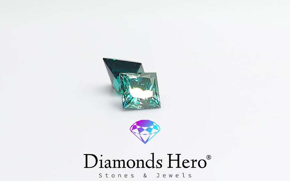 Miniatura: diamondshero.it brillante diamante moissanite principessa verde green princess moissanit diamond brilliant