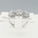 diamondshero.it anello trilogy argento oro moissanite diamante diamond silver gold ring