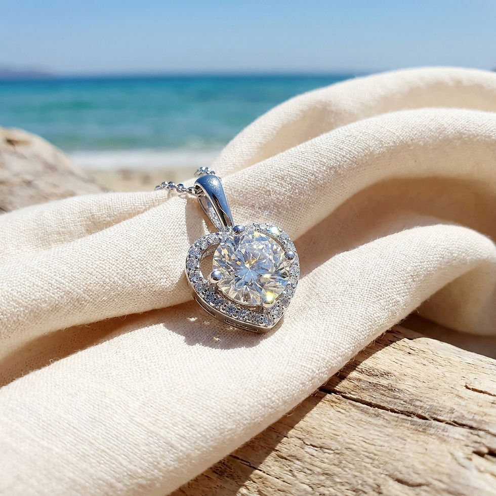 diamondshero.it pendente punto luce cuore oro argento brillante diamante moissanite diamond ring silver heart pendant