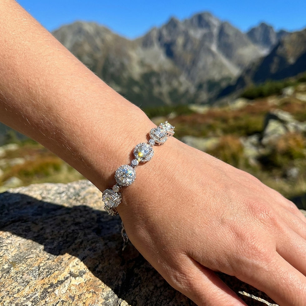 Miniatura: diamondshero.it bracciale tennis bracelet oro argento brillante diamante moissanite diamond silver