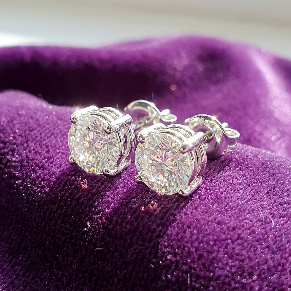 diamondshero.it orecchini earrings punto luce oro argento oro brillante diamante moissanite diamond silver