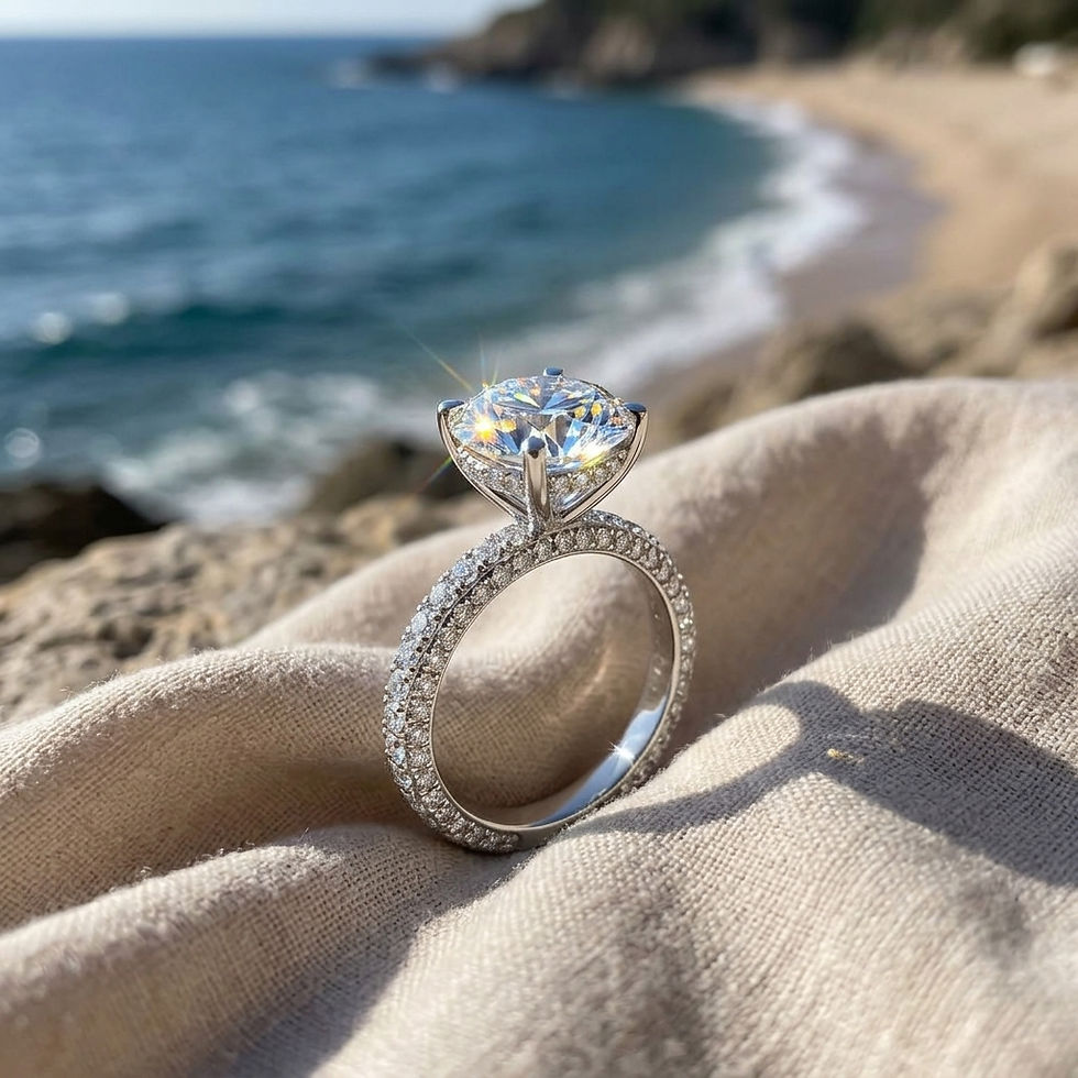 diamondshero.it anello solitario diamante moissanite taglio round cut ring silver gold diamond emerald