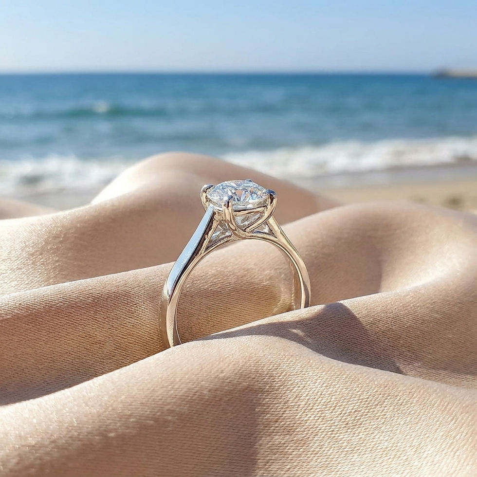 diamondshero.it anello solitario argento oro diamante brillante moissanite round rotondo tiffany ring diamond silver gold