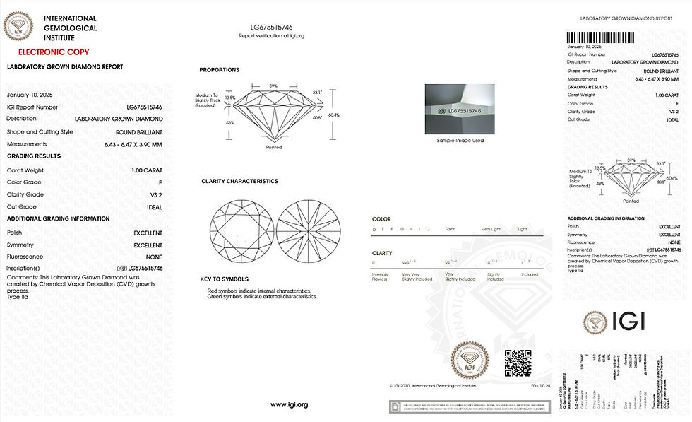 Miniatura: diamondshero.it anello solitario diamante lab grown diamond certificato IGI