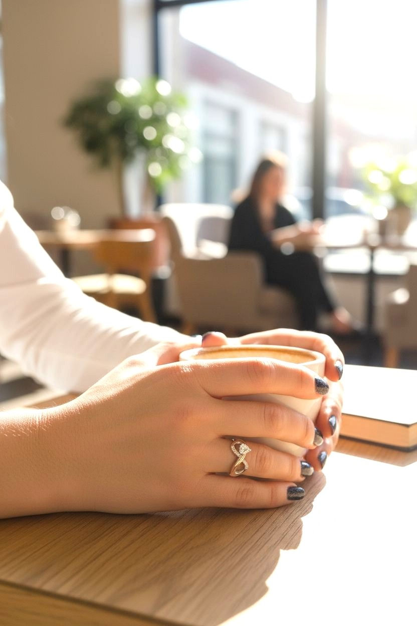 Miniatura: www.diamondshero.it anello infinito argento oro diamante brillante moissanite round rotondo infinity ring diamond silver gold