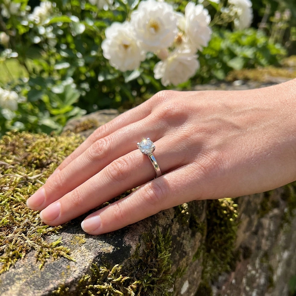 diamondshero.it anello solitario argento oro diamante brillante moissanite round rotondo tiffany ring diamond silver gold