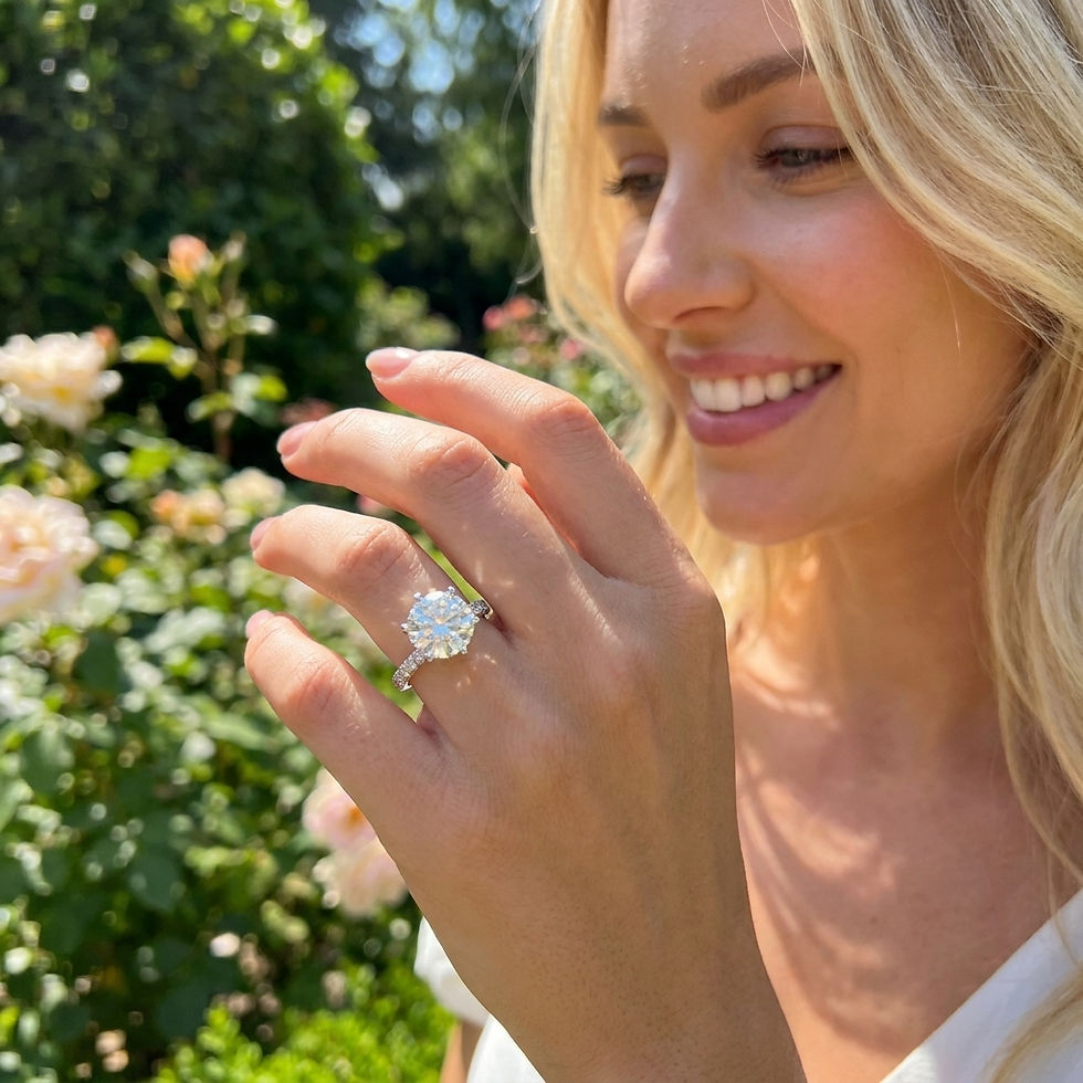 diamondshero.it anello solitario diamante moissanite taglio round cut ring silver gold diamond