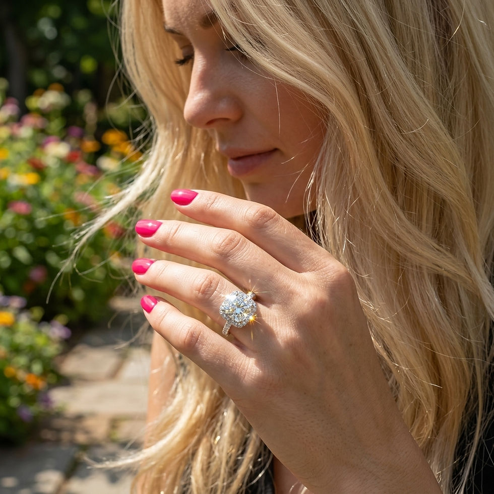 Miniatura: diamondshero.it anello solitario cuscino diamante moissanite taglio cushion cut ring silver gold diamond