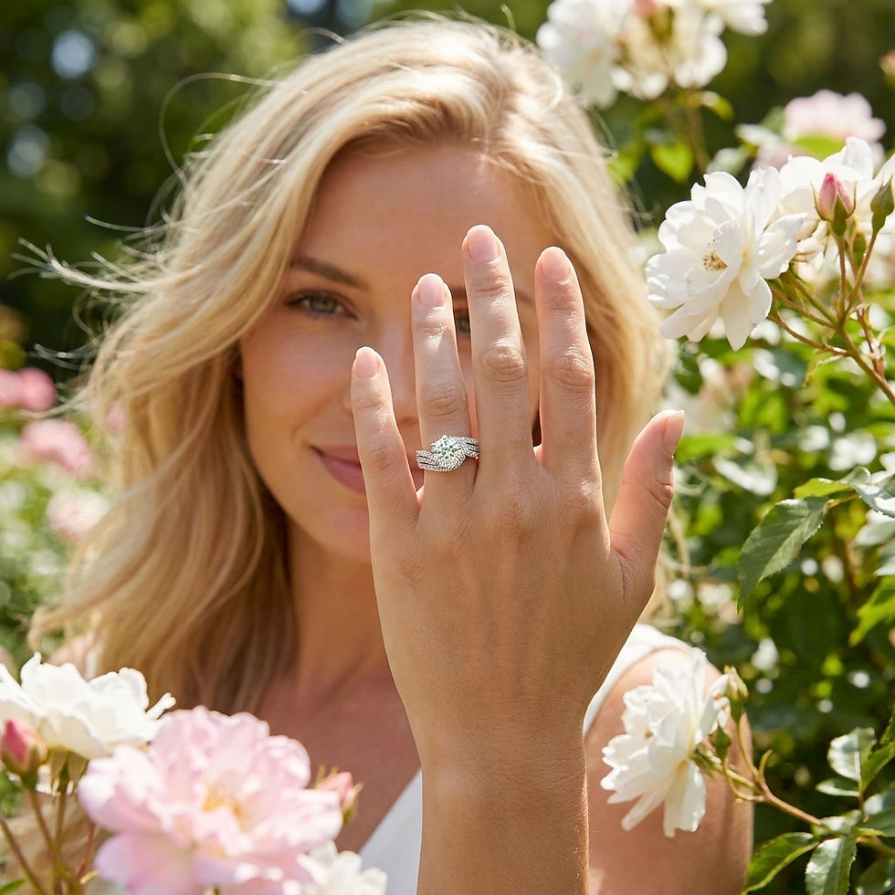 Miniatura: diamondshero.it anello solitario pavé argento oro moissanite diamante diamond silver gold ring