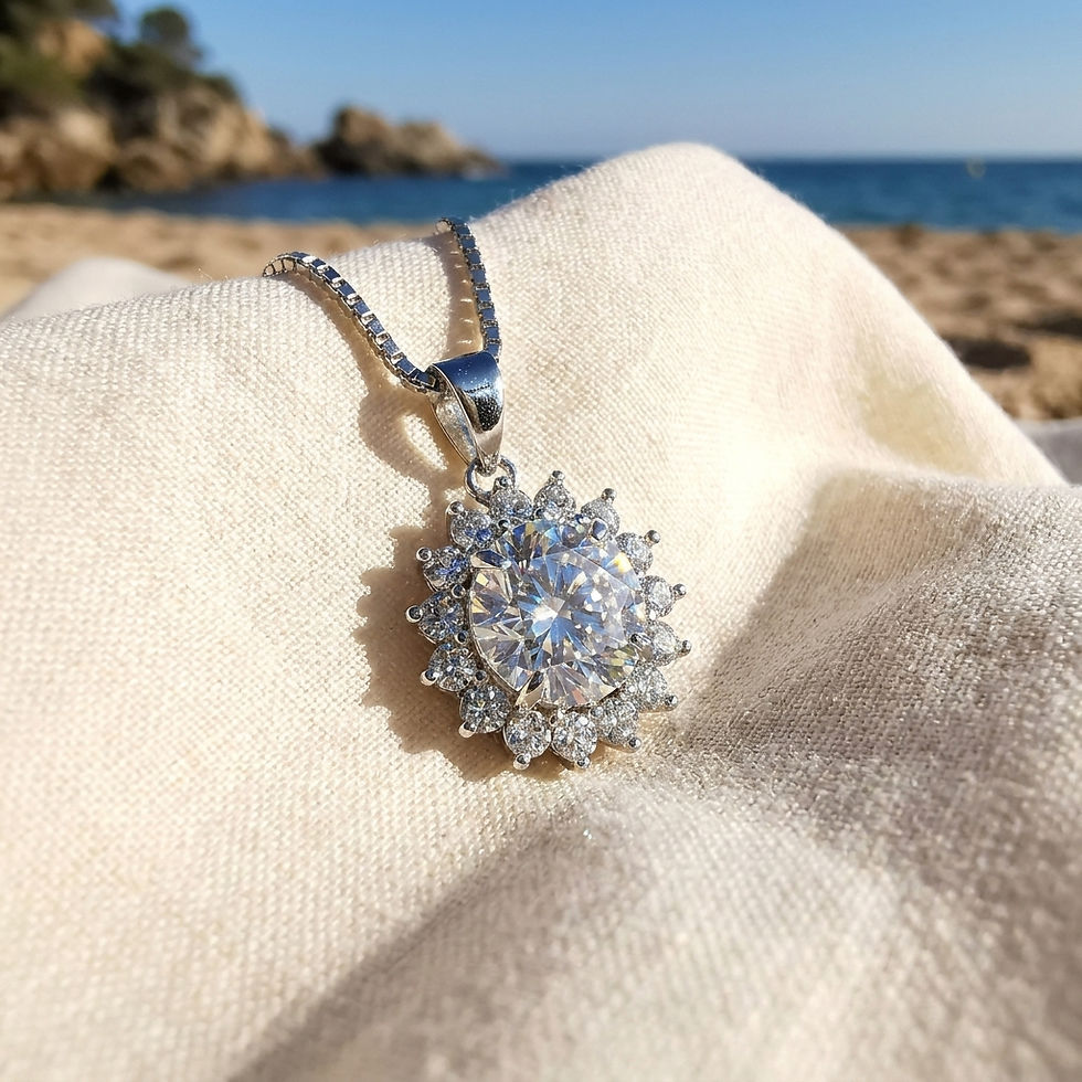 pendente punto luce oro argento brillante diamante moissanite diamond ring silver pendant