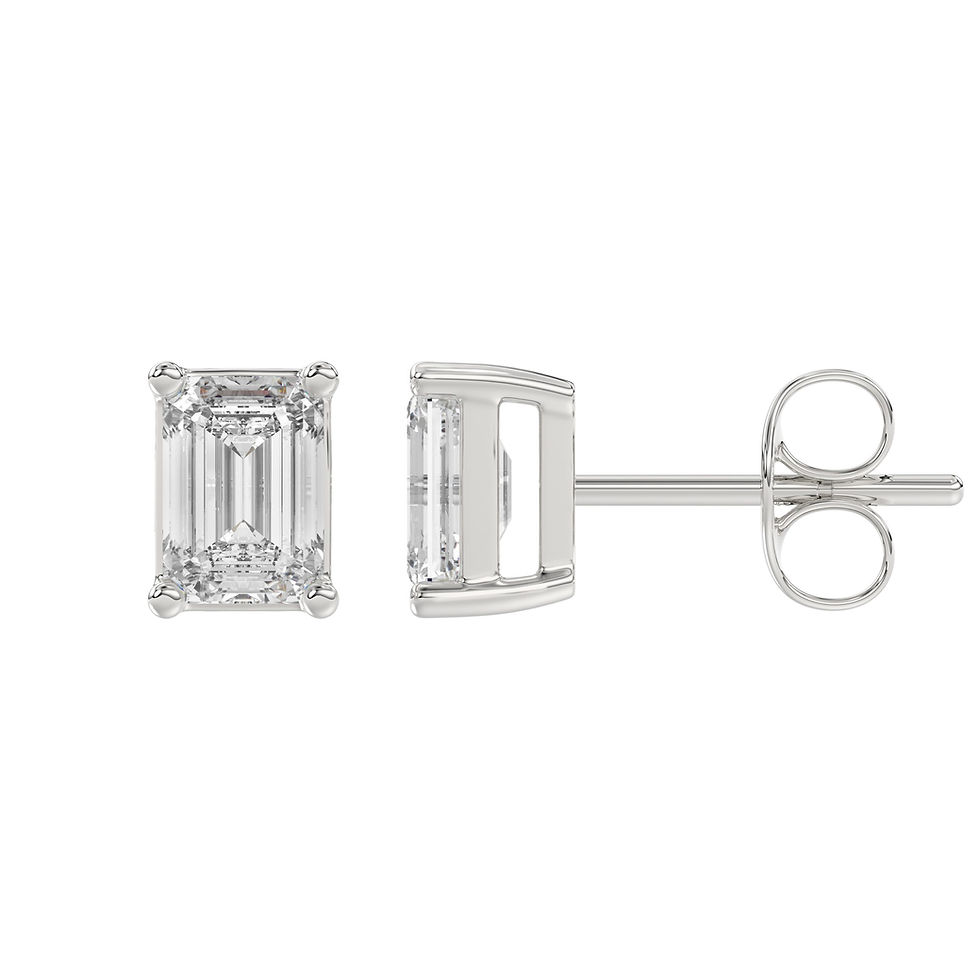 Miniatura: diamondshero.it orecchini earrings punto luce oro argento brillante emerald diamante lab grown igi diamond gold