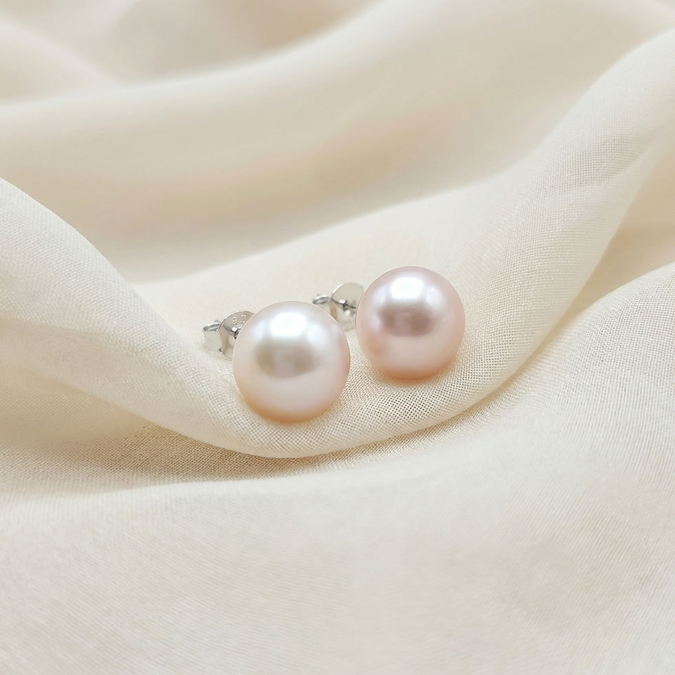Miniatura: perlevere.it orecchini con perle di acqua dolce rosa punto luce pink pearls earrings