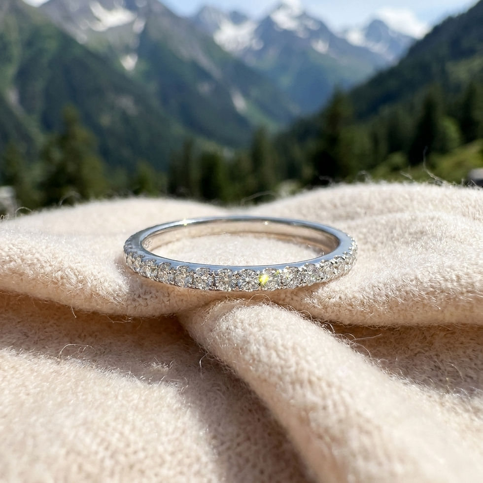 diamondshero.it anello veretta eternity moissanite pietre argento rosa oro silver gold ring