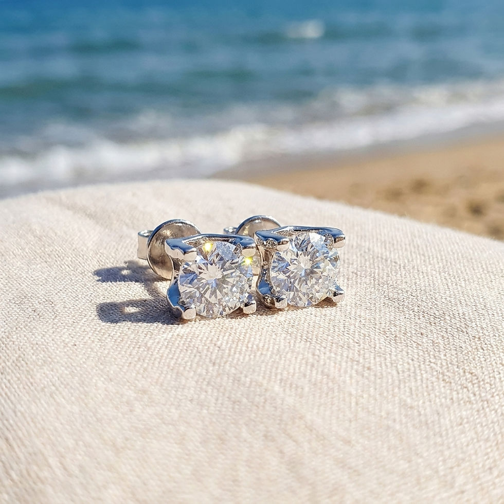 diamondshero.it orecchini earrings punto luce oro argento brillante diamante moissanite diamond silver