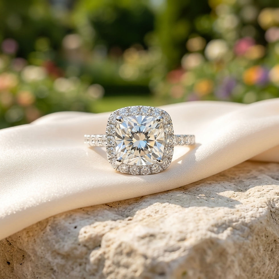 diamondshero.it anello solitario cuscino diamante moissanite taglio cushion cut ring silver gold diamond