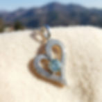 pendente punto luce cuore azzurro light blue argento brillante diamante moissanite heart diamond ring silver pendant